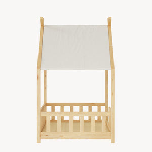 Hausbett Rila im Montessori-Stil mit Matratze und Rausfallschutz 90x200 cm [en.casa]