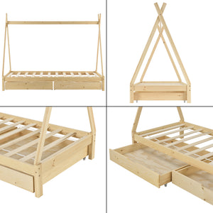 Kinderbett Maine 90x200 cm mit Schubladen [en.casa]