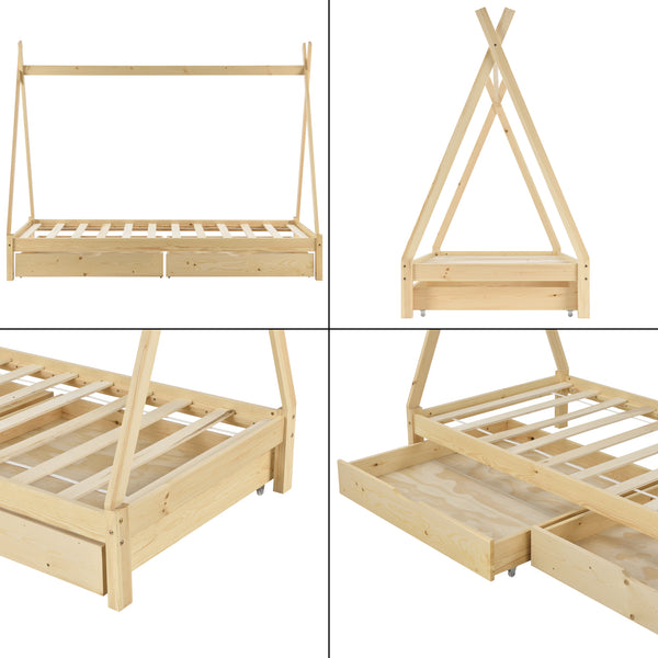 Kinderbett Maine 90x200 cm mit Schubladen [en.casa]