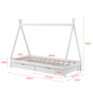 Kinderbett Maine 90x200 cm mit Schubladen [en.casa]