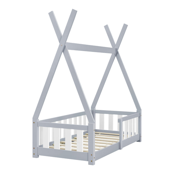 Kinderbett Helsingborg mit Matratze 70x140 cm [en.casa]