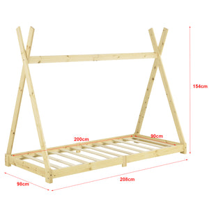 Kinderbett Höri 90x200 cm Tipi versch. Farben en.casa