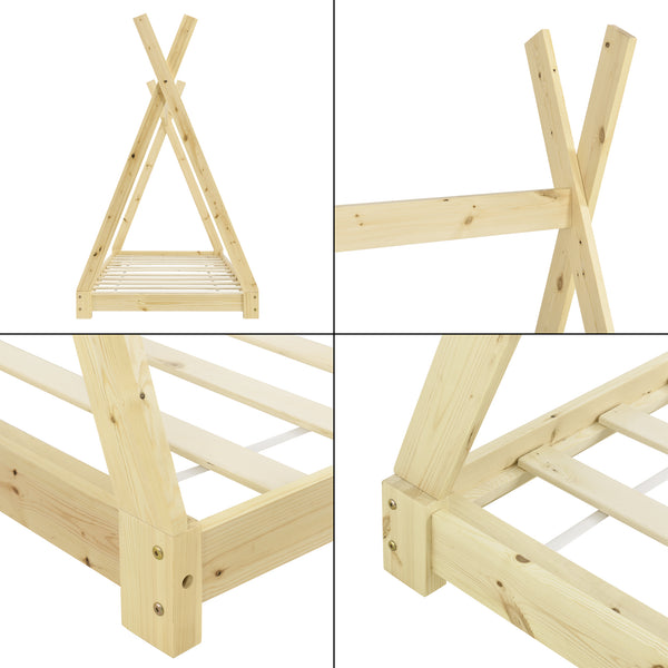 Kinderbett Onejda in Tipi-Design in versch. Größen und Farben [en.casa]