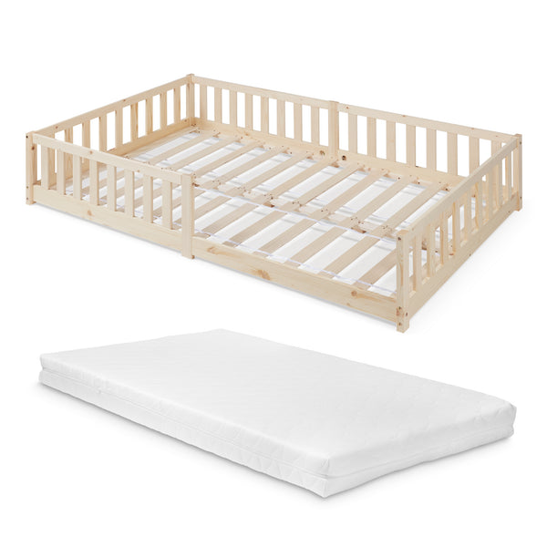 Bodenbett Tanna mit Matratze [en.casa]