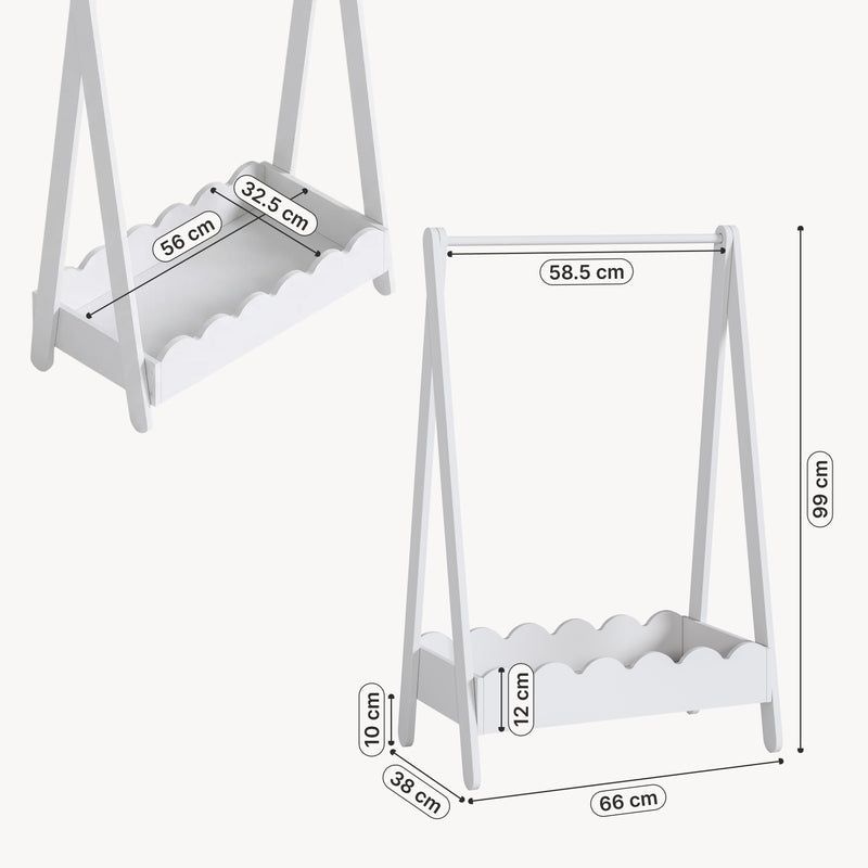 Maßskizze Kindergarderobe Vestnes 99x66x38 cm [en.casa]