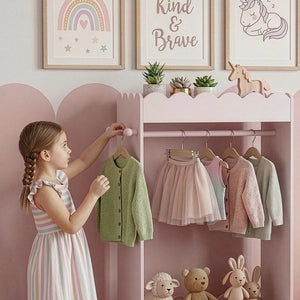 Kindergarderobe Vestnes mit Spiegel [en.casa]