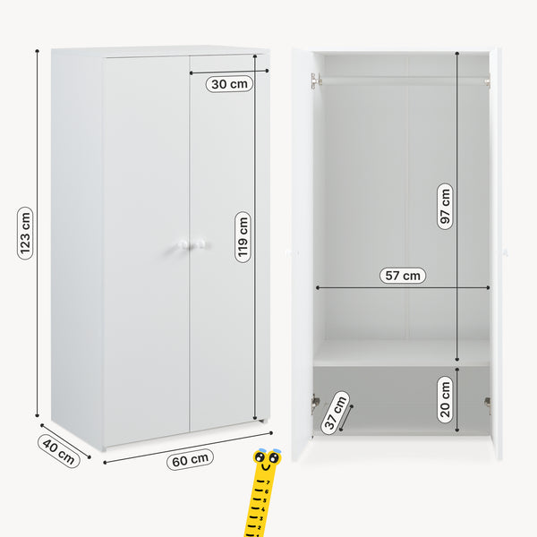 Kleiderschrank Beldinupp 123x60x40 cm [en.casa]