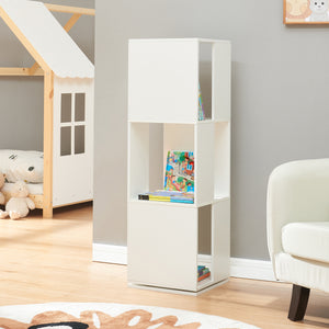 Drehbares Bücherregal Fjelmarirg 109x34x34 cm Weiß [en.casa] - premiumXL