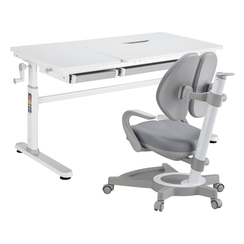 Kinderschreibtisch Sauda mit Kinderstuhl [en.casa]