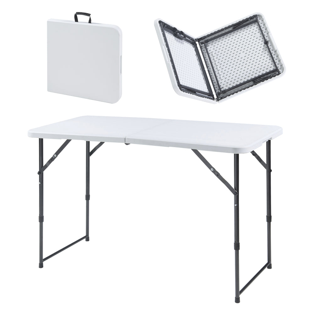 Höhenverstellbarer Klapptisch Adelfia 120x60cm [en.casa] - premiumXL