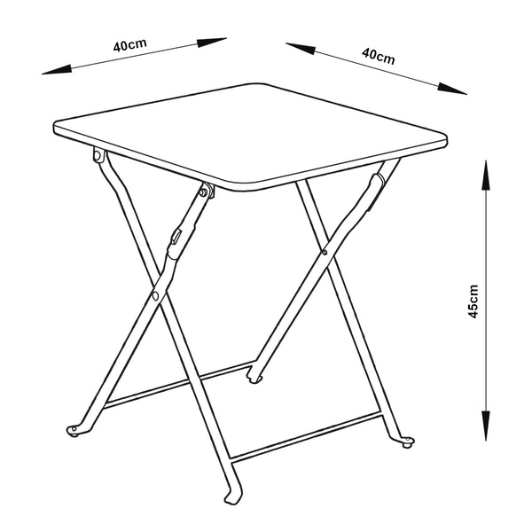 Klapptisch Vegårshei Stahl 45x40x40 cm [en.casa]