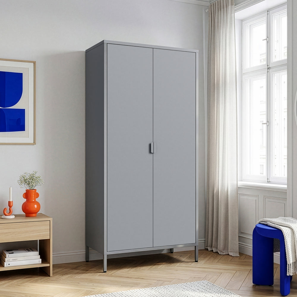 Kleiderschrank Esteli 170x80x45 cm Stahl [en.casa]
