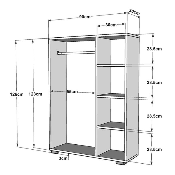 Kleiderschrank Nesbyen [en.casa]