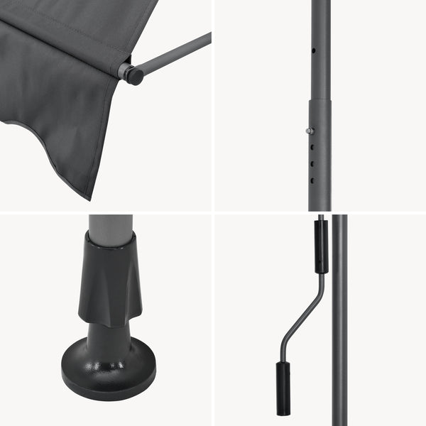 Klemmmarkise Stem Grau oder Sandfarben [pro.tec]