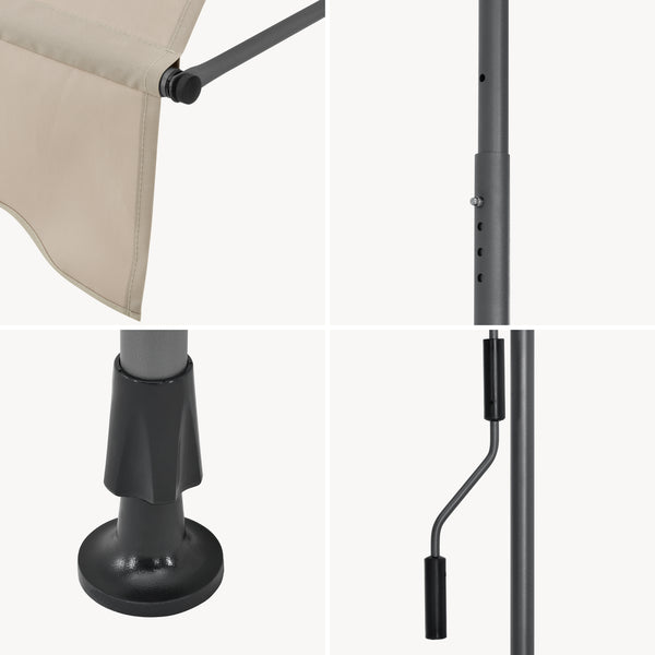 Klemmmarkise Stem Grau oder Sandfarben [pro.tec]