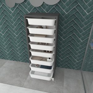 Kommode Lurøy mit 8 Ablagekörben in versch. Farben [en.casa]