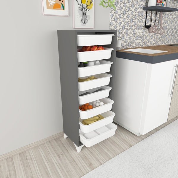 Kommode Lurøy mit 8 Ablagekörben in versch. Farben [en.casa]