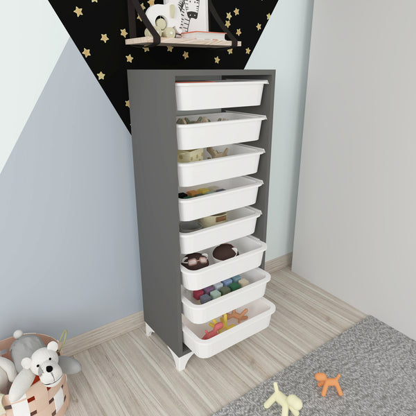 Kommode Lurøy mit 8 Ablagekörben in versch. Farben [en.casa]