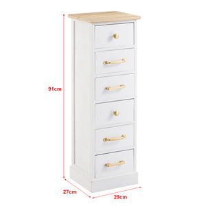 Kommode Salo mit 6 Schubladen 91x29x27cm in verschiedenen Farben [en.casa]