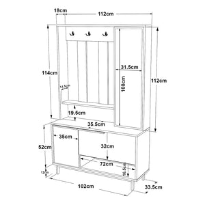 Kompaktgarderobe Vesanto 178x112x36 cm [en.casa]