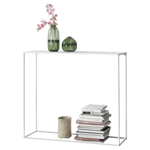 Konsolentisch Aiora 95x110x32cm Metall Weiß [en.casa]