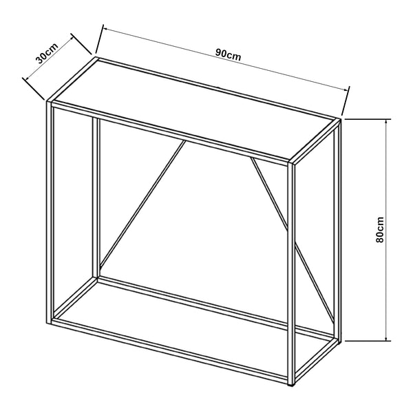Konsolentisch Austevoll 90x30x80cm in versch. Farben [en.casa]