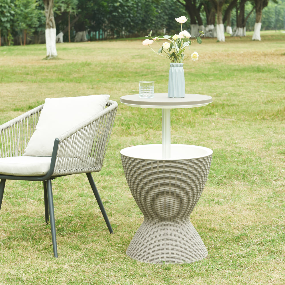 Kühltisch Atessa 58x49 cm Rattanoptik [casa.pro]