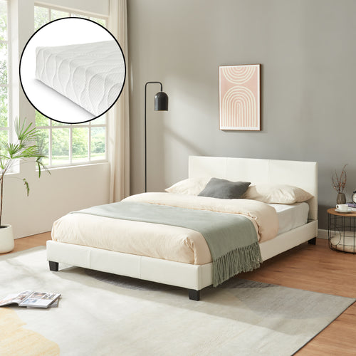 Kunstlederbett mit Matratze Kunstlederbezug Corium - premiumXL