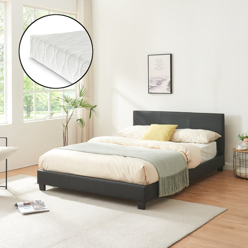 Kunstlederbett mit Matratze Kunstlederbezug Corium - premiumXL