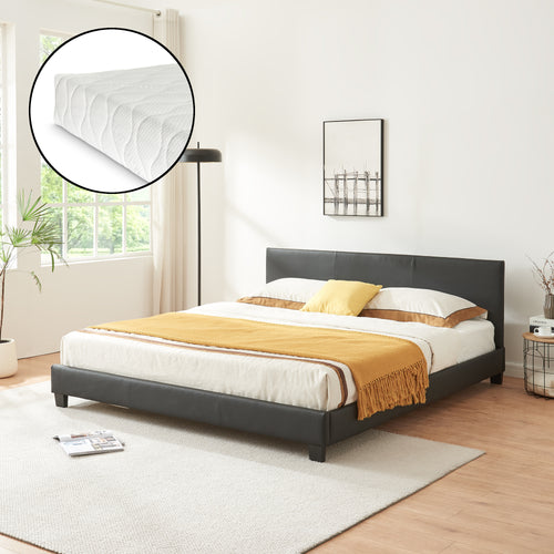 Kunstlederbett mit Matratze Kunstlederbezug Corium - premiumXL