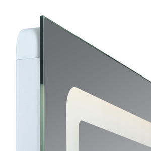 LED-Badspiegel Chambave Silberfarben in versch. Größen [pro.tec]