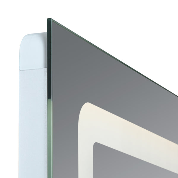 LED-Badspiegel Chambave Silberfarben in versch. Größen [pro.tec]