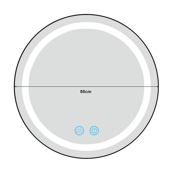 LED-Badspiegel Maratea Silber in versch. Größen [pro.tec]