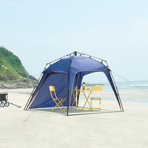 Klappbarer Pavillon Barendrecht mit LED Beleuchtung 2,5x2,5 Meter [pro.tec]