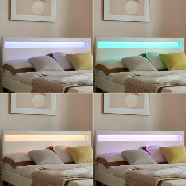 Polsterbett Paris LED RGB Beleuchtung Kaltschaummatratze in versch. Ausführungen Corium