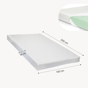 LED Polsterbett mit Matratze Tröstiar [en.casa]