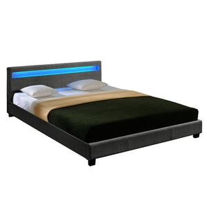 Modernes Stoffbett Bettgestell dunkelgrau CORIUM