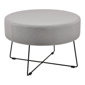 Couchtisch Nelson Ø 60 cm Polster Grau/Schwarz en.casa