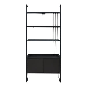 Leiterregal Storfjord Schwarz [en.casa]