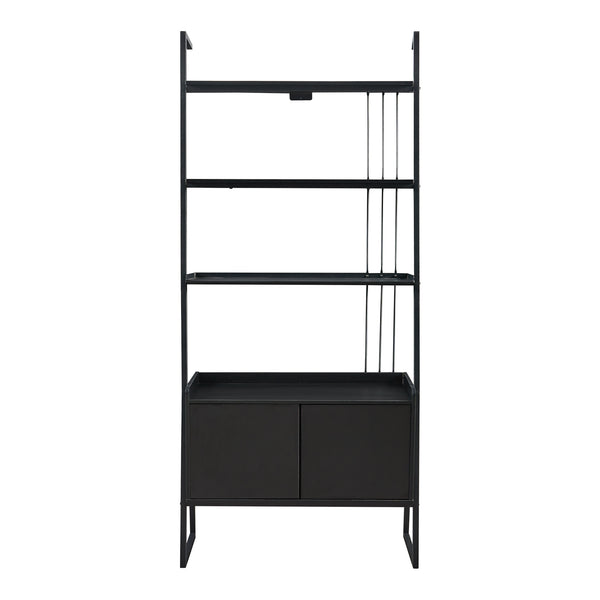 Leiterregal Storfjord Schwarz [en.casa]