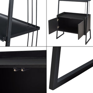 Leiterregal Storfjord Schwarz [en.casa]