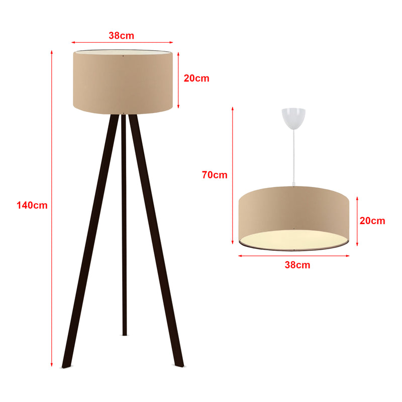 Maßskizze Lampen-Set Scunthorpe [lux.pro]