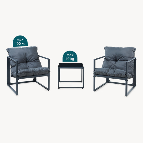 Loungeset Karg 3-tlg. [casa.pro]