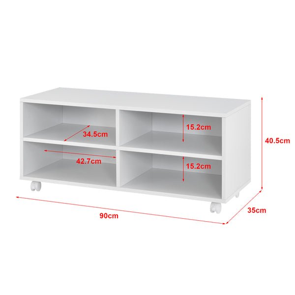 Lowboard mit Rollen Gränne 90x35x41cm in versch. Farben [en.casa]