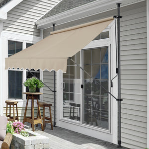 Klemmmarkise Stem Grau oder Sandfarben [pro.tec] - premiumXL