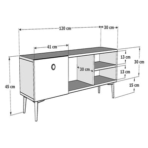 Fernsehtisch Nannestad 45x120x30 cm in versch. Farben [en.casa]