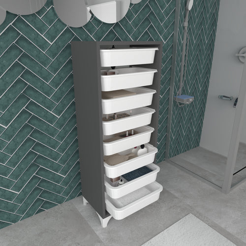 Kommode Lurøy mit 8 Ablagekörben in versch. Farben [en.casa]