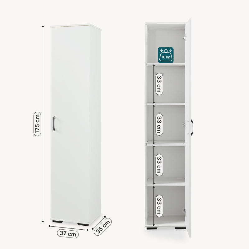 Maßskizze Mehrzweckschrank Chalvefted [en.casa]