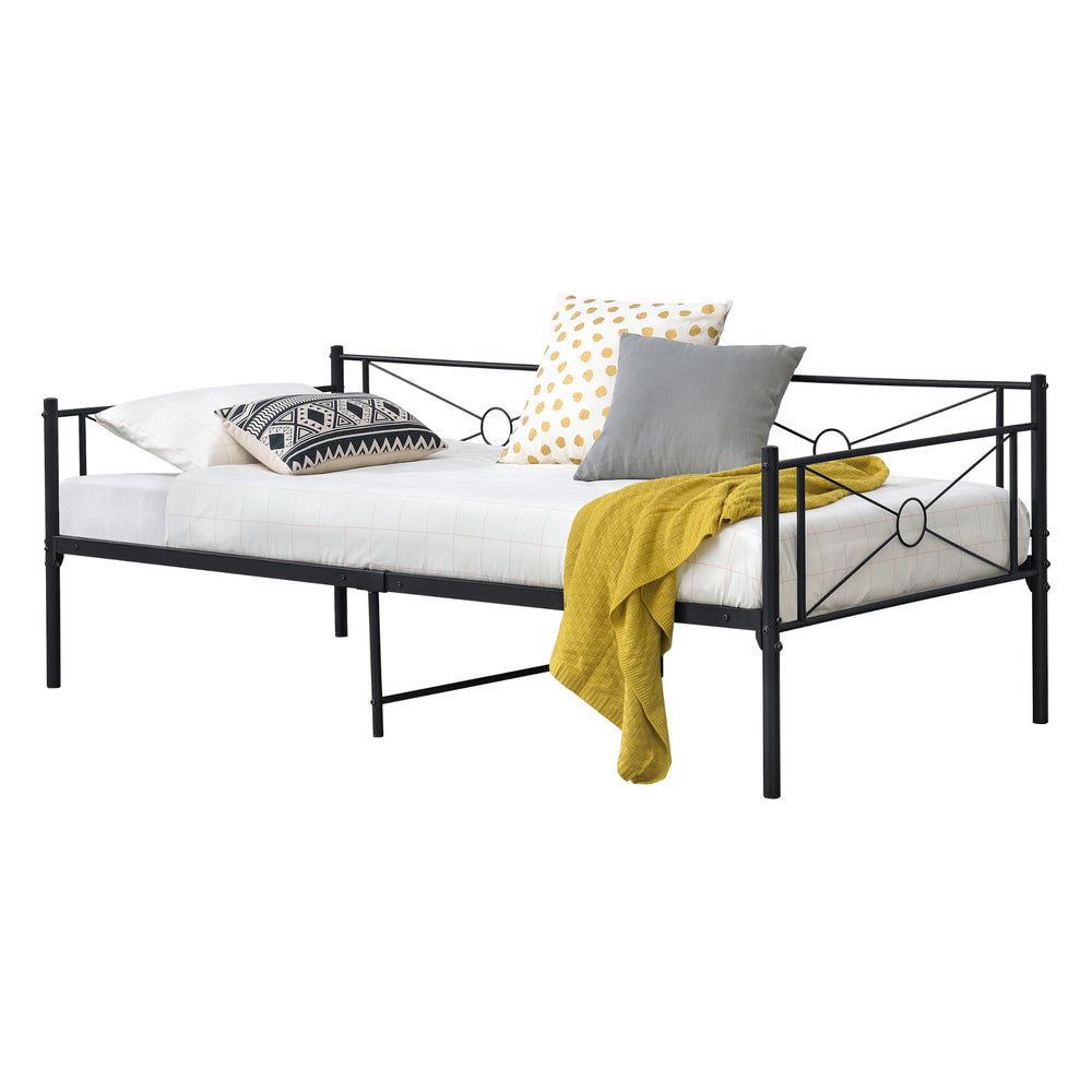 Metallbett Alvesta 90x200 cm mit Kopf- und Fußteil versch. Farben en.casa