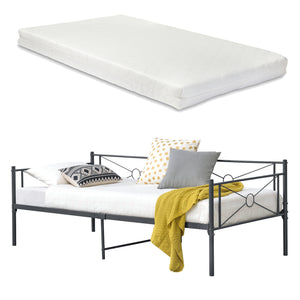 Metallbett Alvesta 90x200 cm mit Kaltschaummatratze versch. Farben en.casa